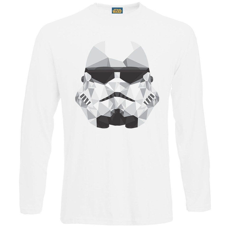 Star Wars Men's Command Stormtrooper Geometric Long Sleeve T-shirt