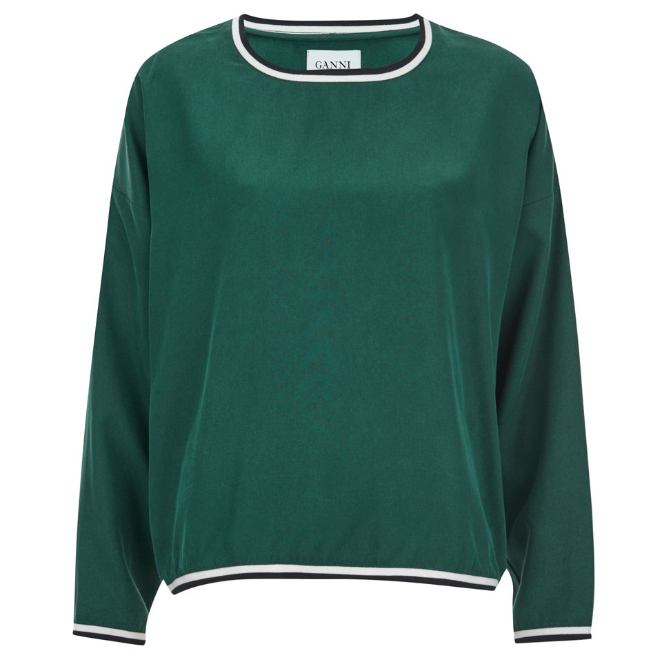 Ganni Women's Sporty Long Sleeve Top - Botanical Gardens