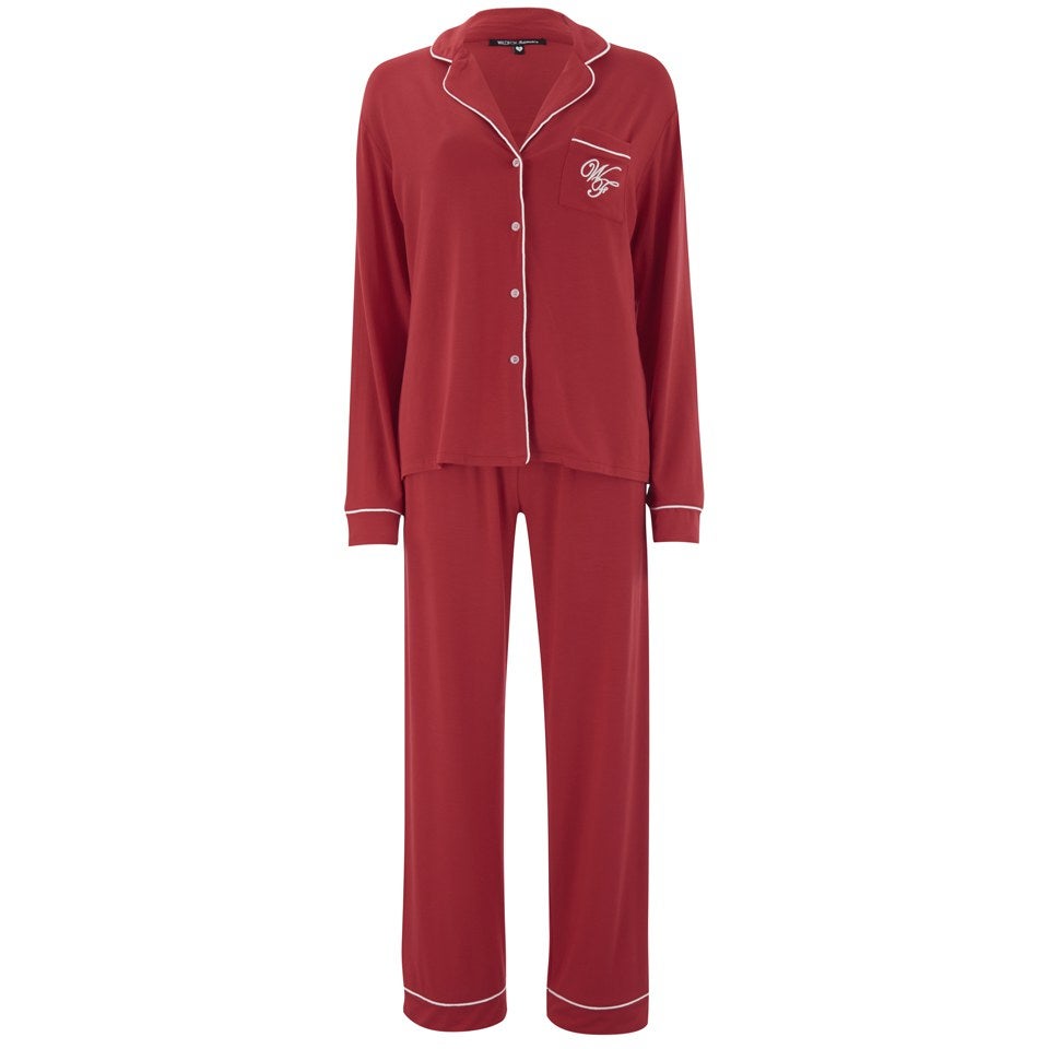 Wildfox Women s Classic Morning Person Pyjama Set Red TheHut