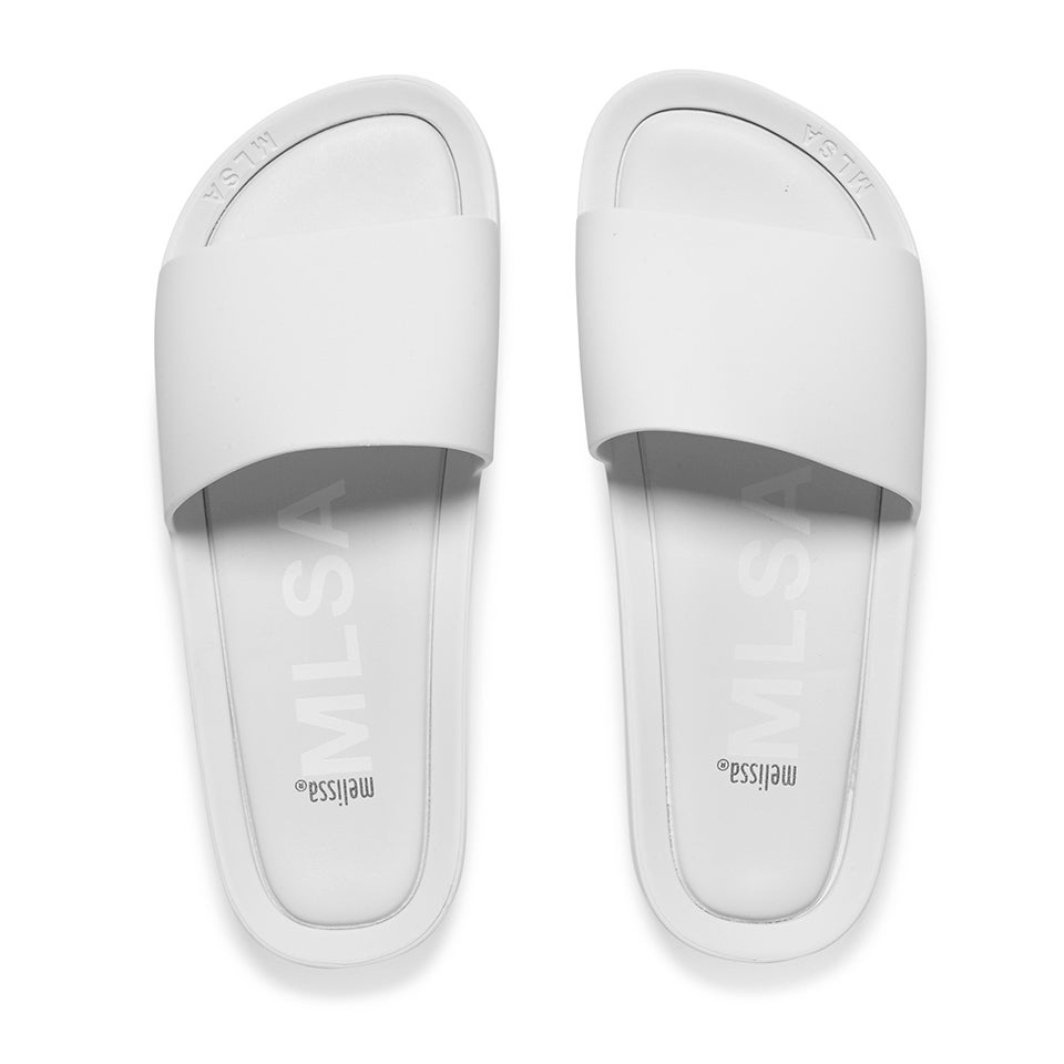 Melissa Women s Beach Slide Sandals White Matt TheHut