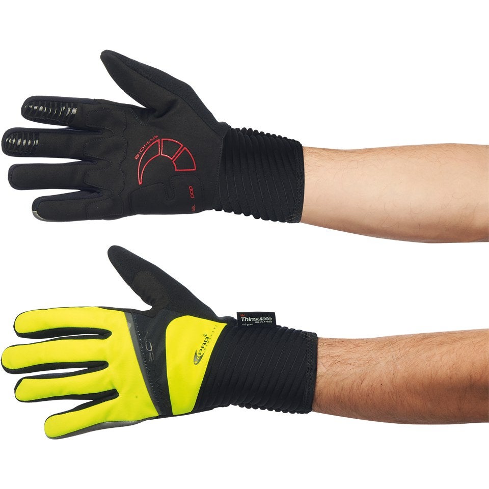 Northwave Sonic Long Finger Gloves Black Yellow ProBikeKit