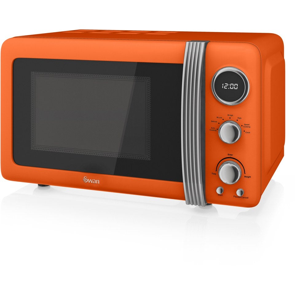 Swan SM22030ON 800W Digital Microwave Orange
