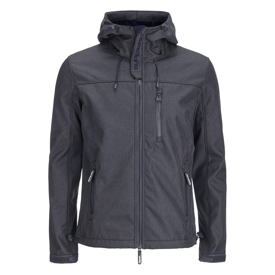 Superdry Men s Hooded Windtrekker Jacket Dark Grey Marl Dark
