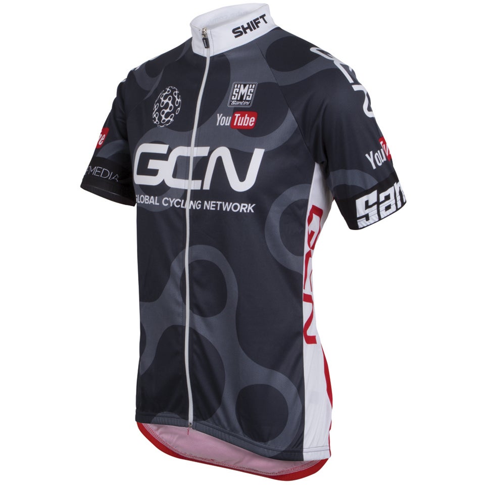 Santini GCN Classic Short Sleeve Jersey 2016 Grey Red