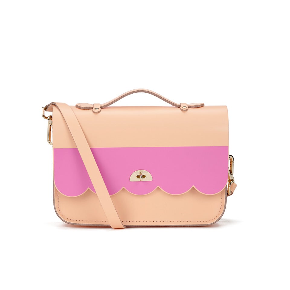 The Cambridge Satchel Company Women's Cloud Bag with Handle - Stripe Peony Peach/Pink Stripe