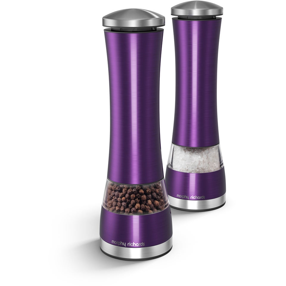 Morphy Richards 974223 Electronic Salt Pepper Mill Plum IWOOT UK