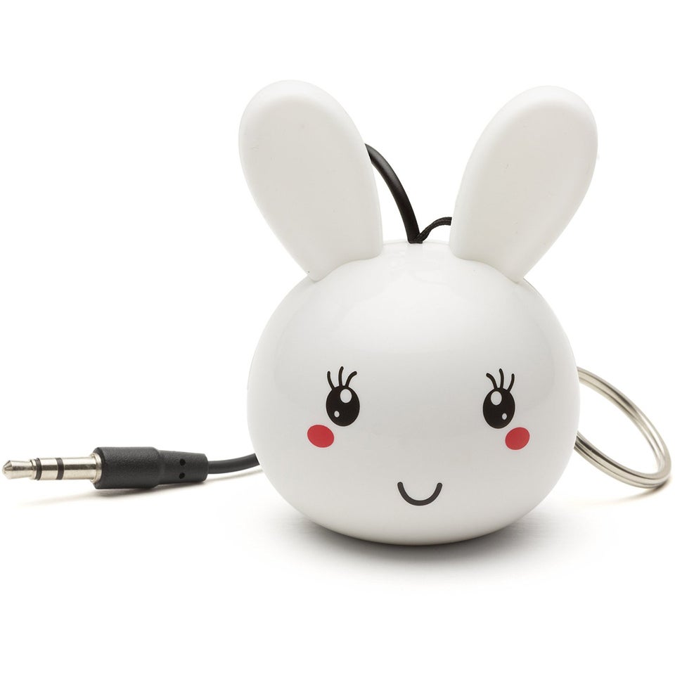 KitSound Mini Buddy Bunny Portable Speaker - White Electronics