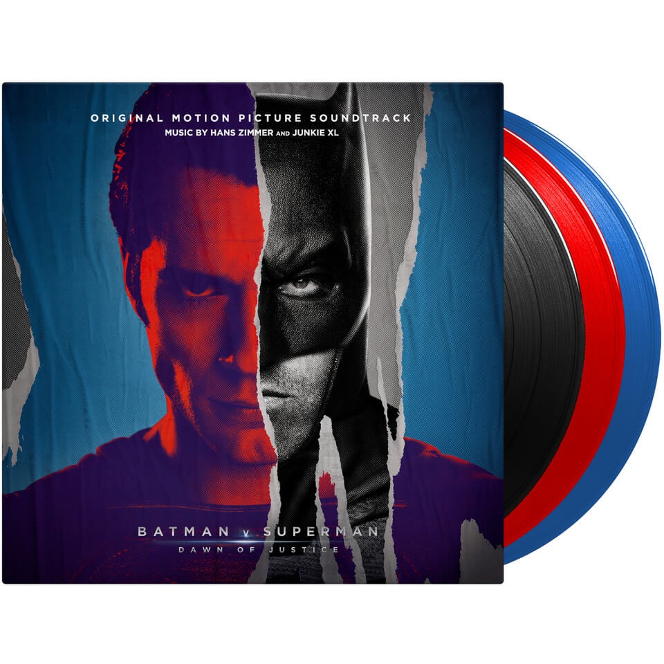 Batman v Superman: Dawn of Justice - The Original Motion Picture Soundtrack  OST (3LP) - Limited Edition Coloured Vinyl Merchandise - Zavvi US