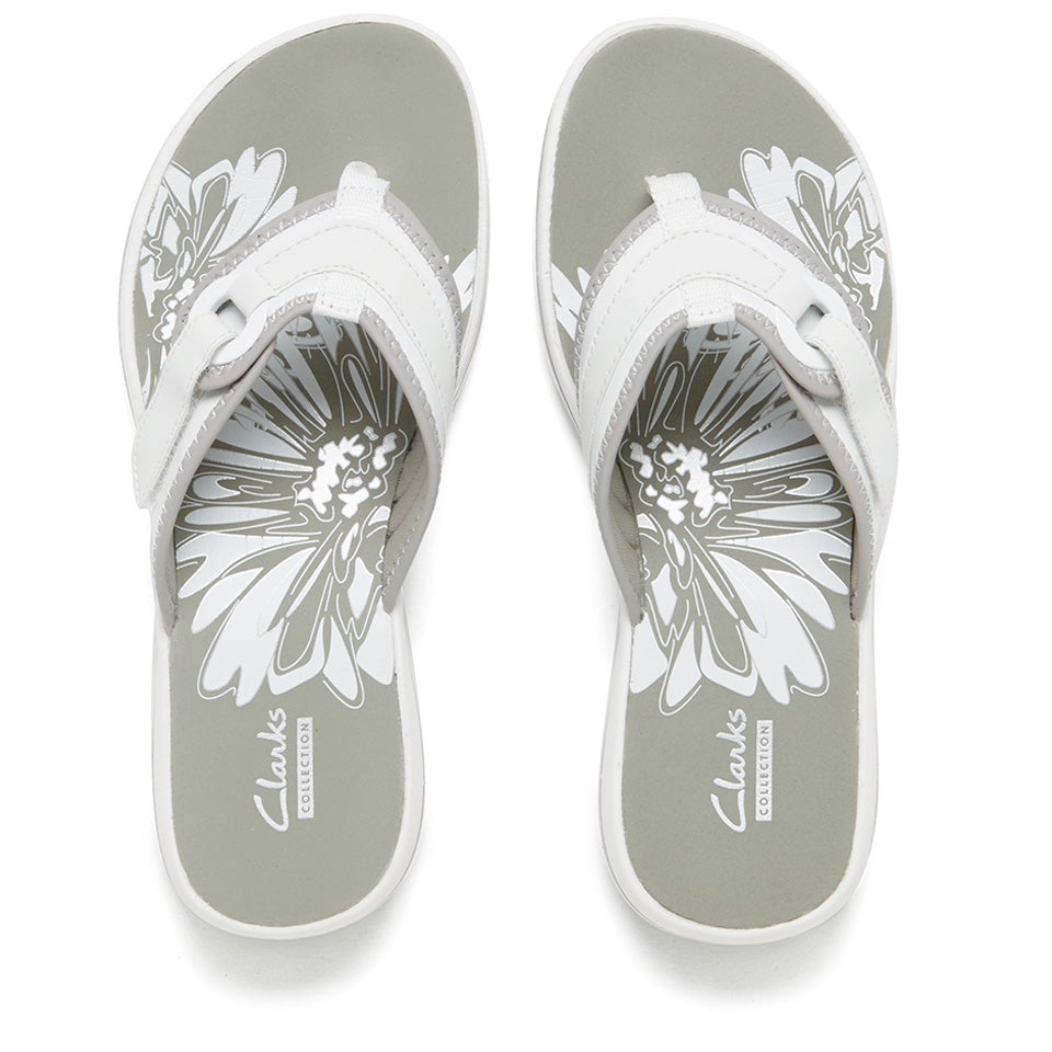 Clarks Women s Brinkley Mila Toe Post Sandals White TheHut