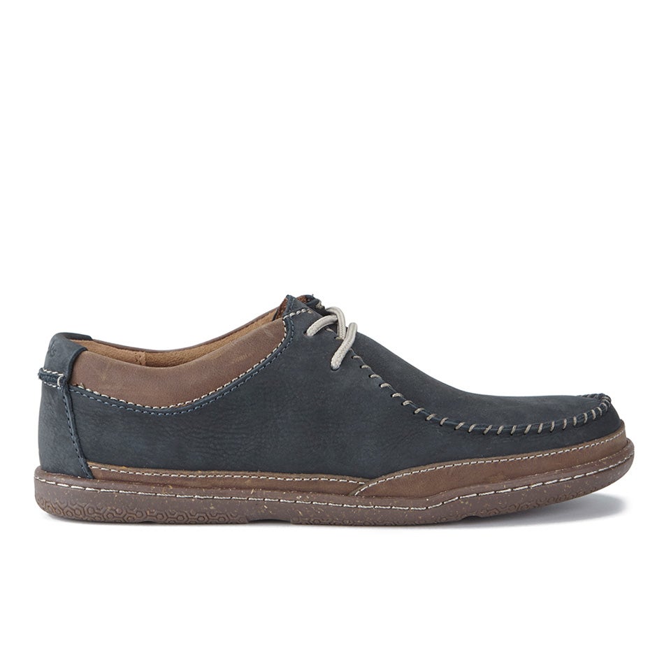 Clarks Men s Trapell Pace Leather Lace Up Shoes Navy TheHut