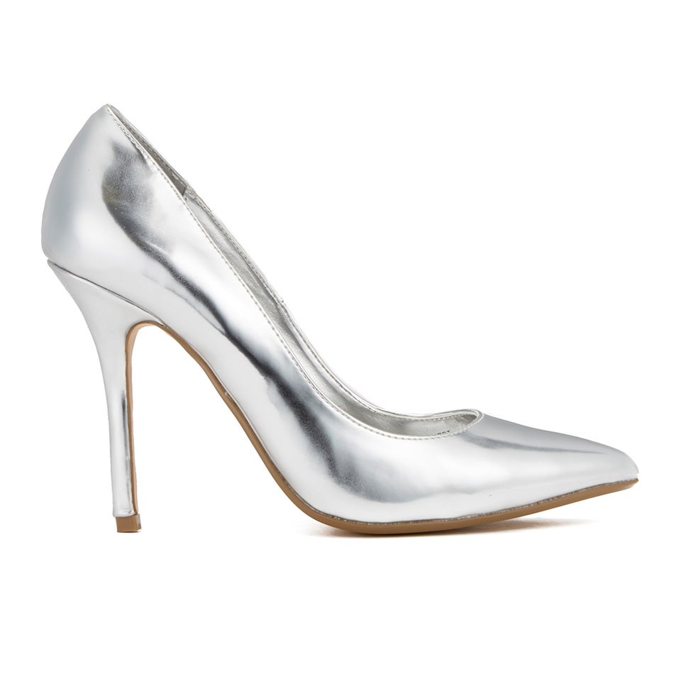 Dune silver court shoes clearance