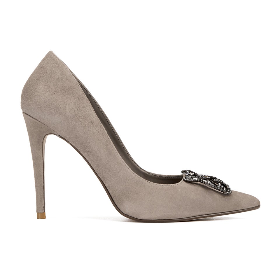 Mink suede sale court shoes