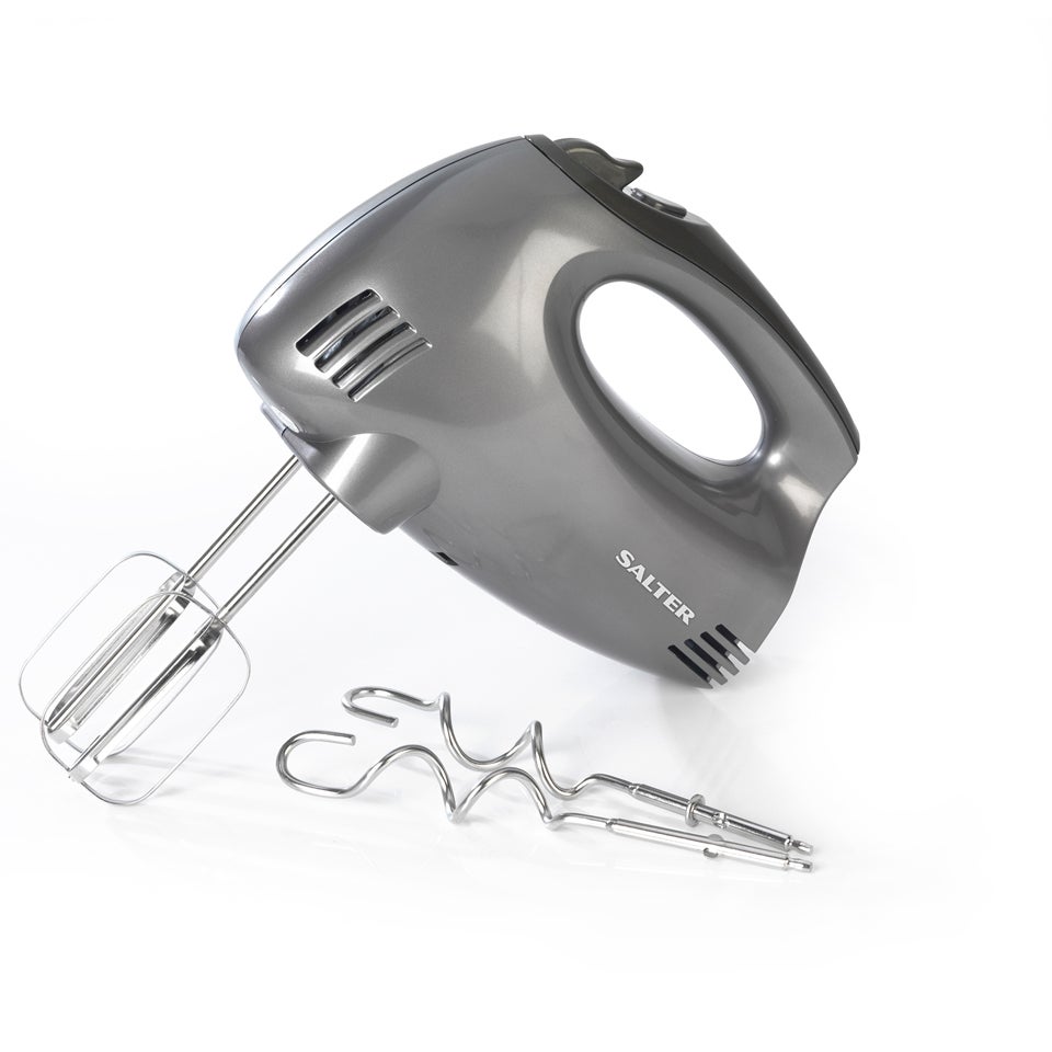 Salter EK1664 5 Speed MultiPurpose Hand Mixer with Chrome Attachments