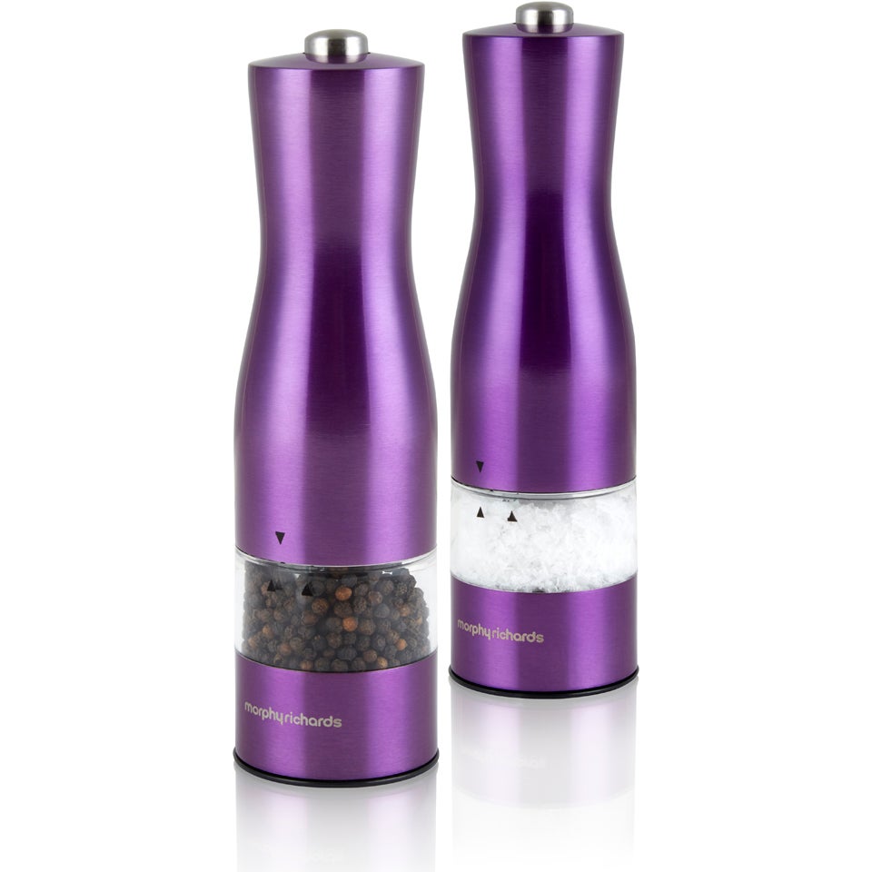 Morphy Richards 974232 Electric Salt/Pepper Mill Plum Homeware