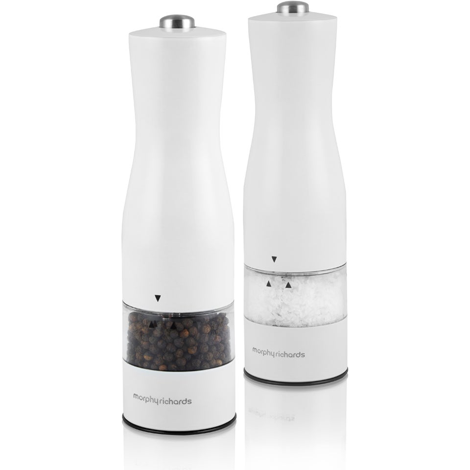 Morphy Richards 974234 Electric Salt/Pepper Mill White Homeware