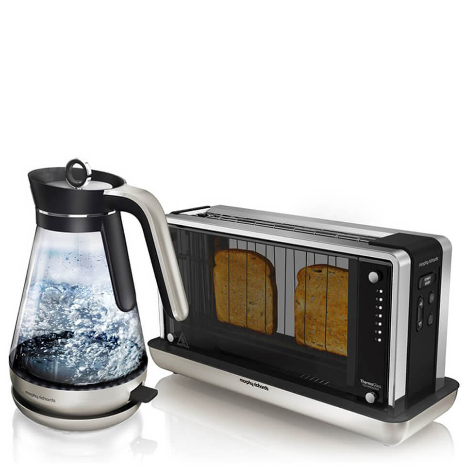 Glass kettle and toaster from Morphy Richards 