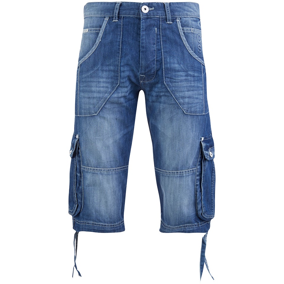 Crosshatch denim sale cargo shorts