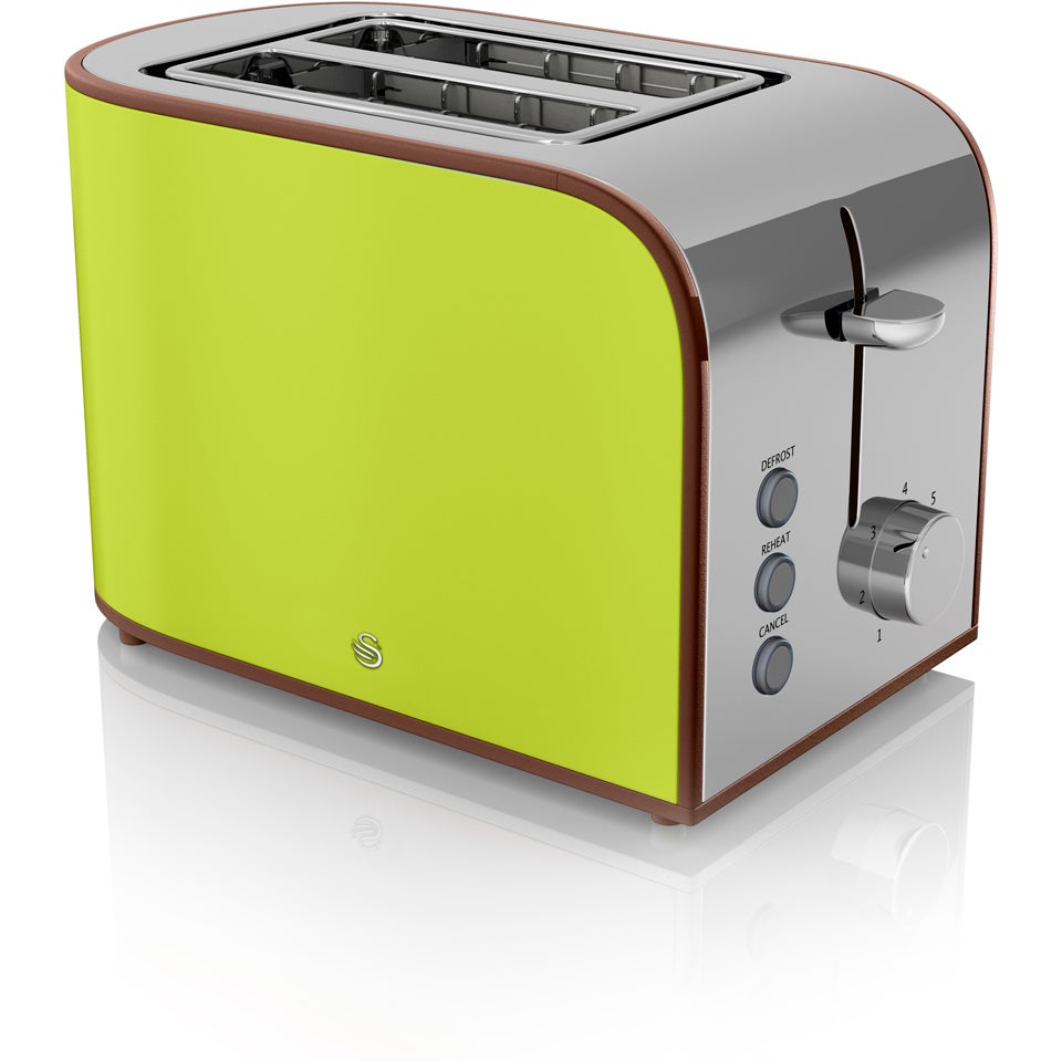 Swan ST17020LN 2 Slice Retro Toaster Lime