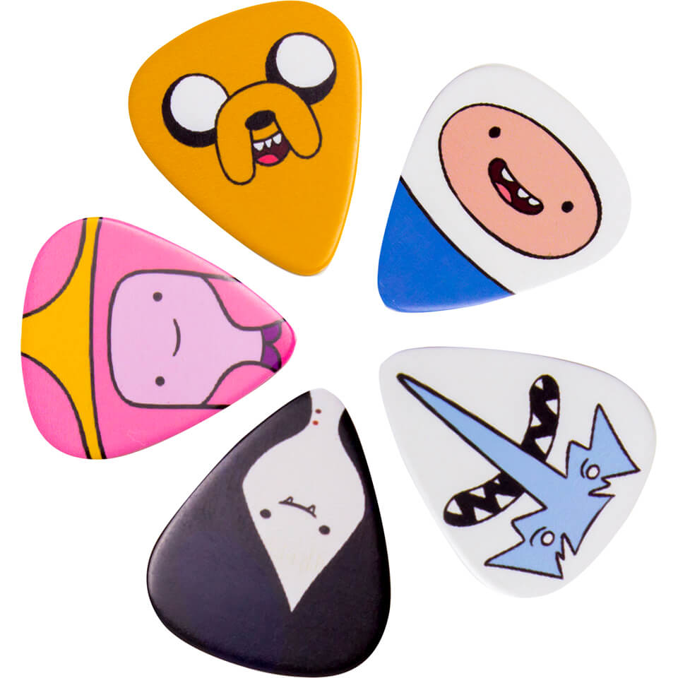 Adventure Time Character Guitar Plectrums Set of 5 Toys Zavvi US