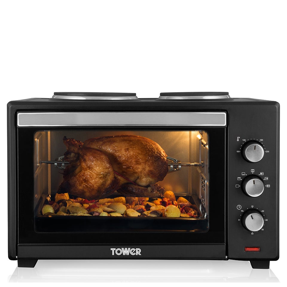 Tower T14014 42L Mini Oven with Hotplates and Rotisserie Multi IWOOT UK