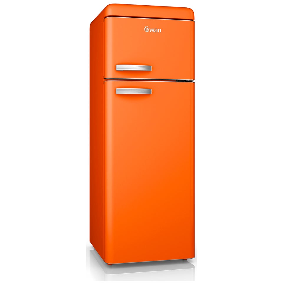 Orange fridge best sale freezer