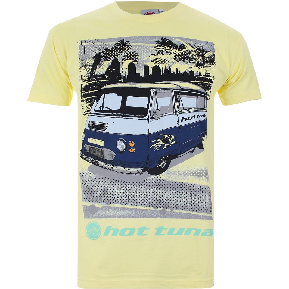 Hot Tuna Men's Camper T-Shirt - Pale Yellow Mens Clothing - Zavvi US