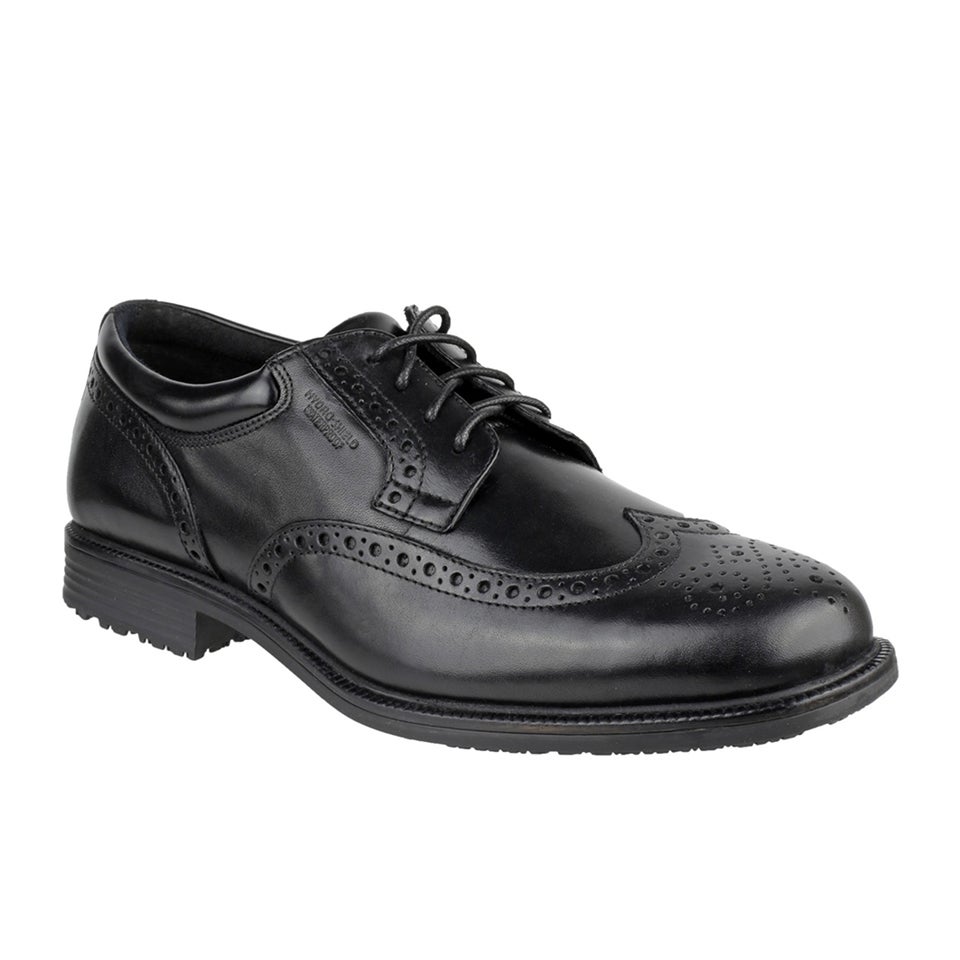 Rockport Men's Essential Details Waterproof Wingtip Shoes Black