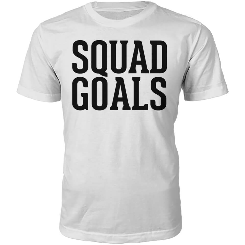 Squad Goals Slogan T-Shirt - White