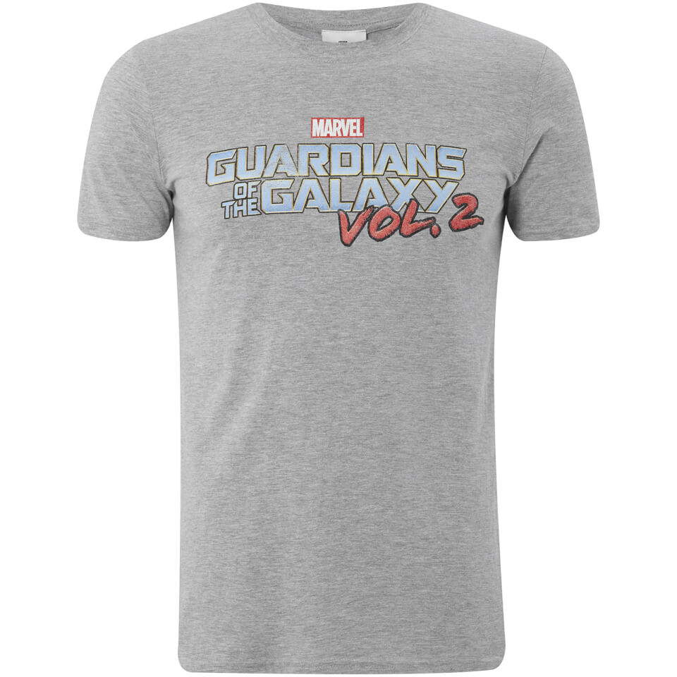 Marvel Men's Guardians of the Galaxy Vol. 2 Logo T-Shirt - Grey