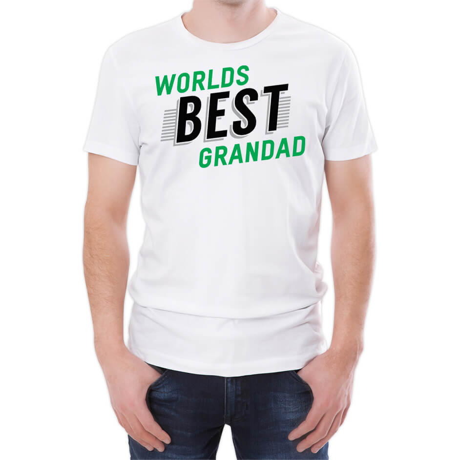 World's Best Grandad Men's White T-Shirt