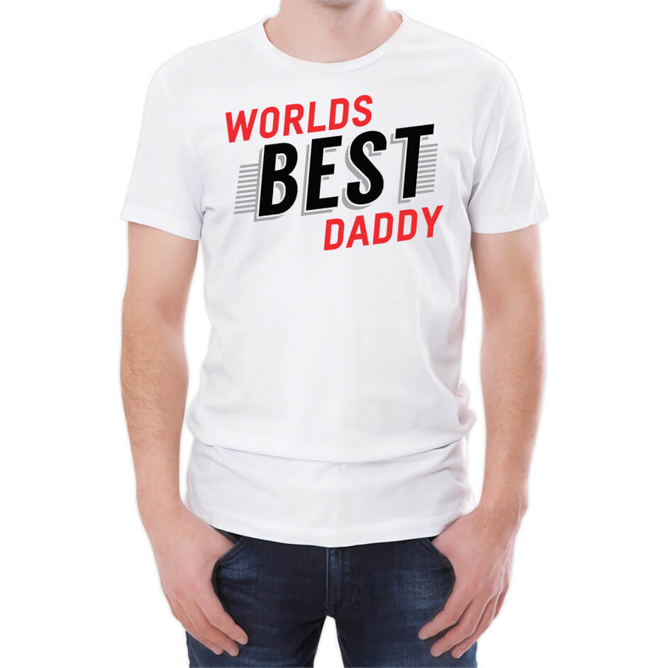World's Best Daddy Men's White T-Shirt