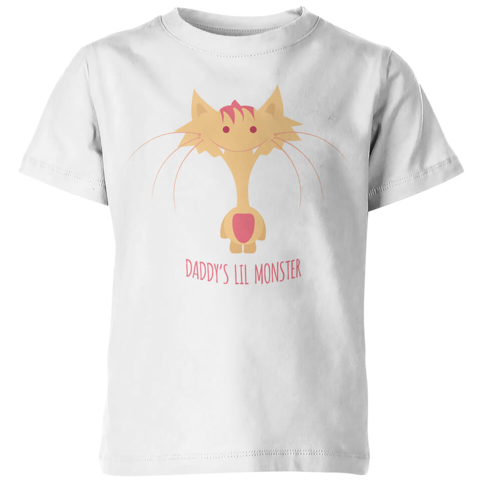 My Little Rascal Kids Daddys Lil Monster White T-Shirt