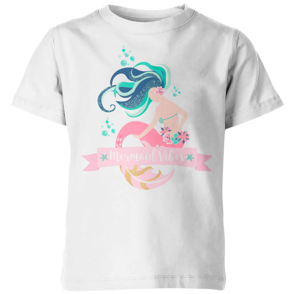 My Little Rascal Mermaid Vibes Kids' White T-Shirt