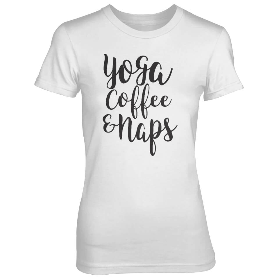 Yoga Coffee And Naps Women's White T-Shirt