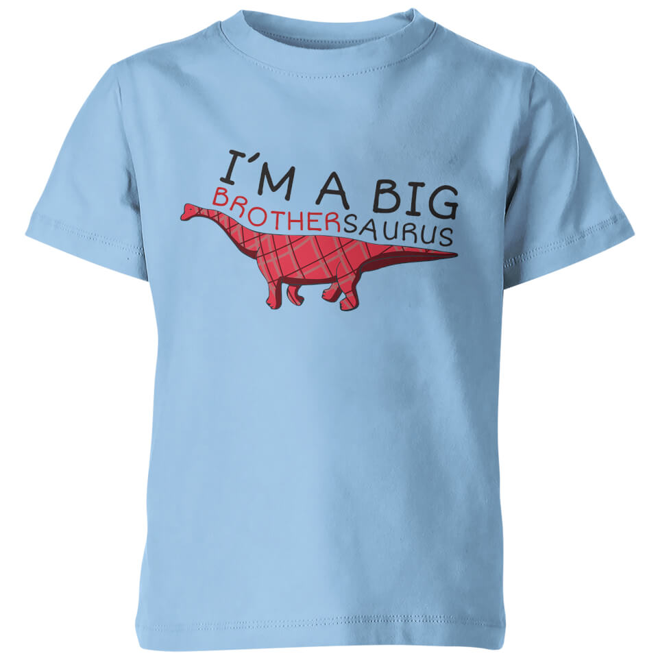 My Little Rascal Im A Big Brothersaurus Kids' T-Shirt - Light Blue