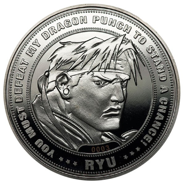 Street Fighter 'Ryu' Collector's Limited Edition Coin: Silver Variant