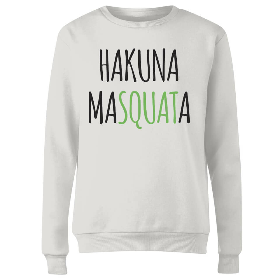 Hakuna MaSquata Women's Sweatshirt - White 2