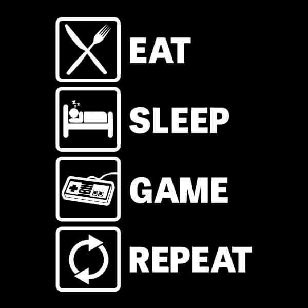 Eat Sleep Game Repeat Women's Sweatshirt - Black 0