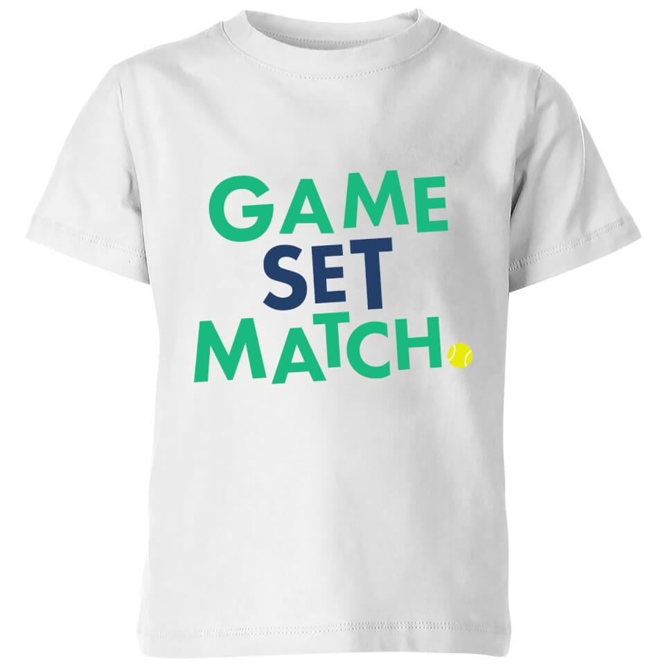 Game Set Match Kids' T-Shirt - White