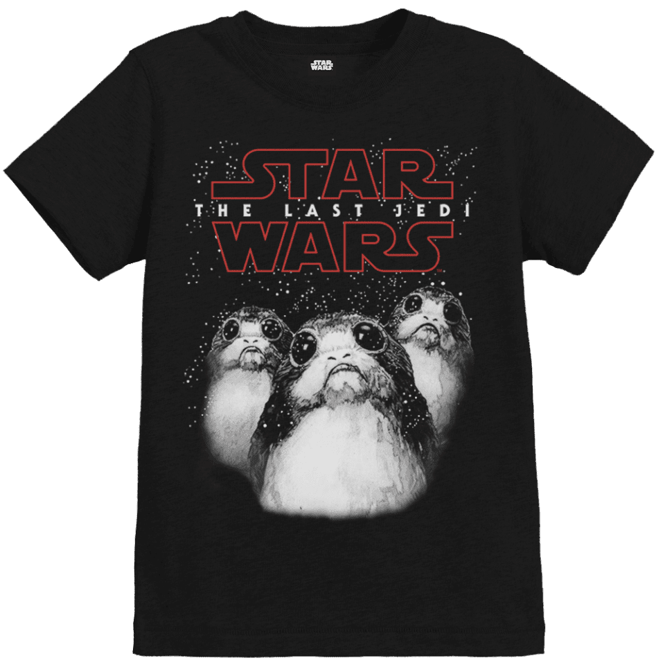 Star Wars The Last Jedi Porgs Kids' Black T-Shirt
