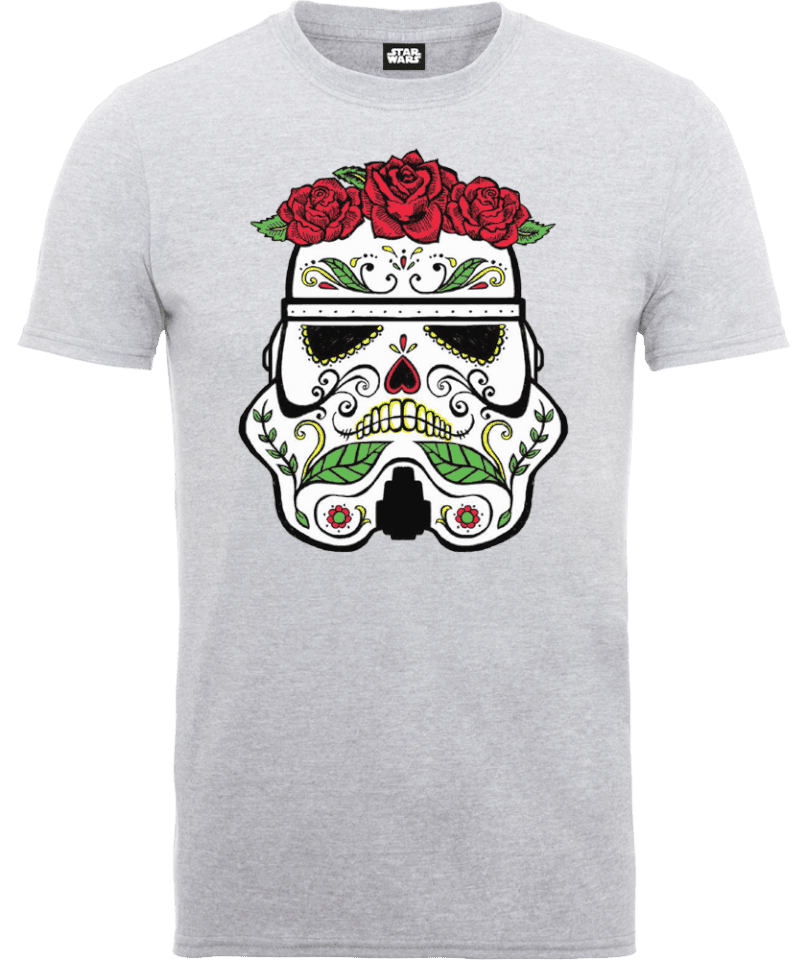 Star Wars Day Of The Dead Stormtrooper T-Shirt - Grey