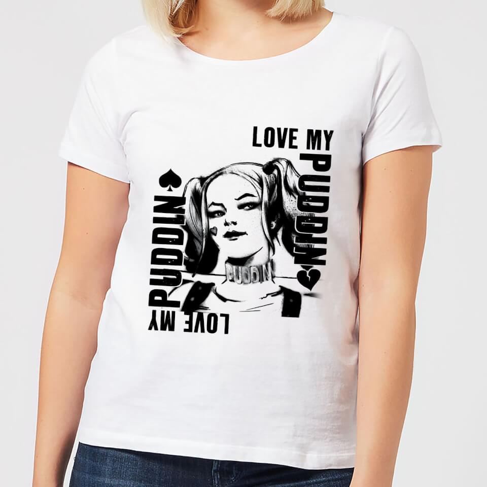 DC Comics Suicide Squad Harley Love Puddin Women's T-Shirt - White
