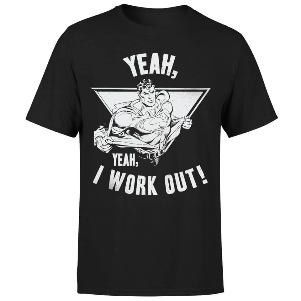 DC Comics Superman I Work Out T-Shirt - Black 3