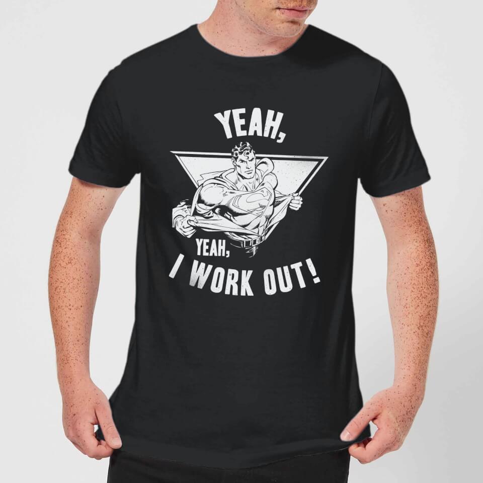 DC Comics Superman I Work Out T-Shirt - Black