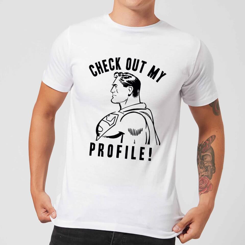 DC Comics Superman Check Out My Profile T-Shirt - White