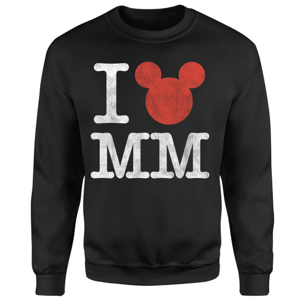 Disney Mickey Mouse I Heart MM Sweatshirt - Black 2