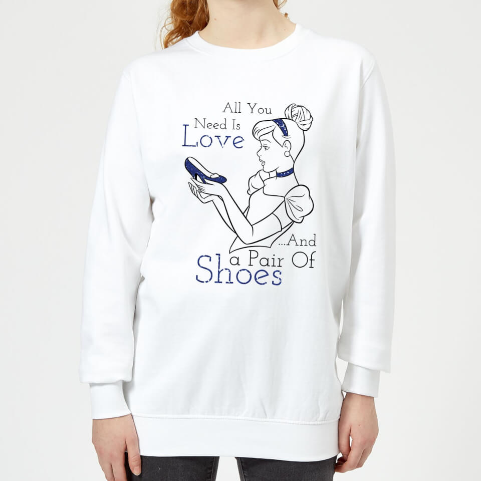 Disney Princess Cinderella All You Need Is Love Women's Sweatshirt - White