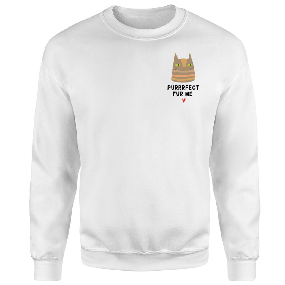 Purrrfect Fur Me Sweatshirt - White