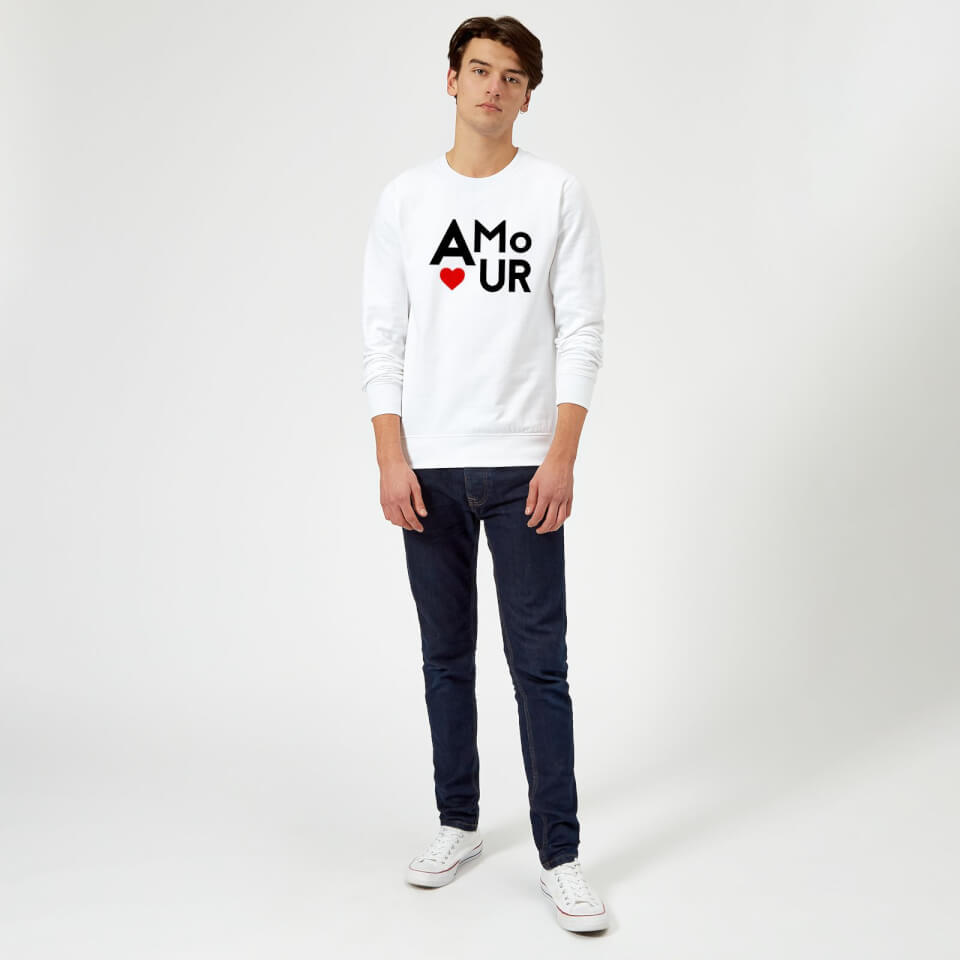 Amour Block Sweatshirt - White 1