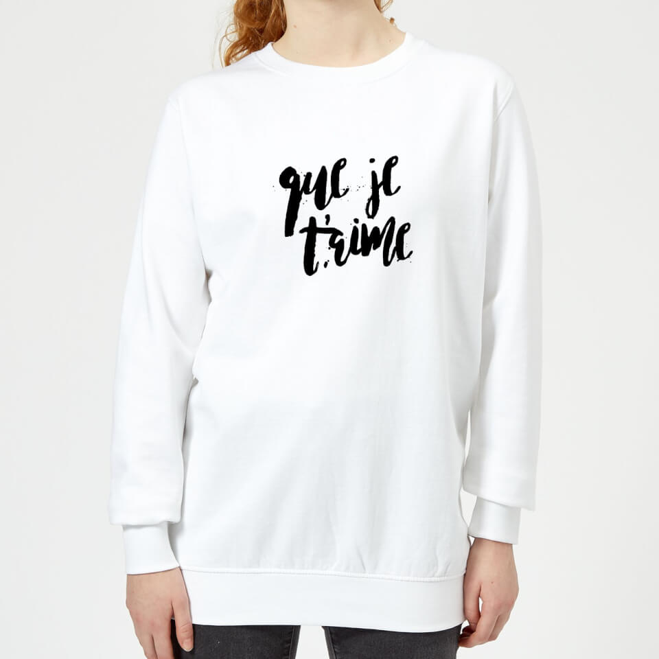 Que Je T’aime Women's Sweatshirt - White